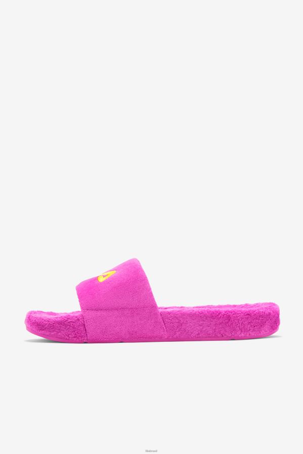 roxo/amarelo/pequeno quatro FILA terry drifter slide fila roxo/amarelo/petit four HXJFD206