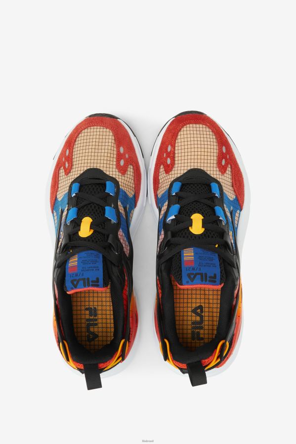 açafrão/azul/vermelho tangerina FILA fila ray tracer evo masculino açafrão/azul/vermelho mandarim HXJFD69