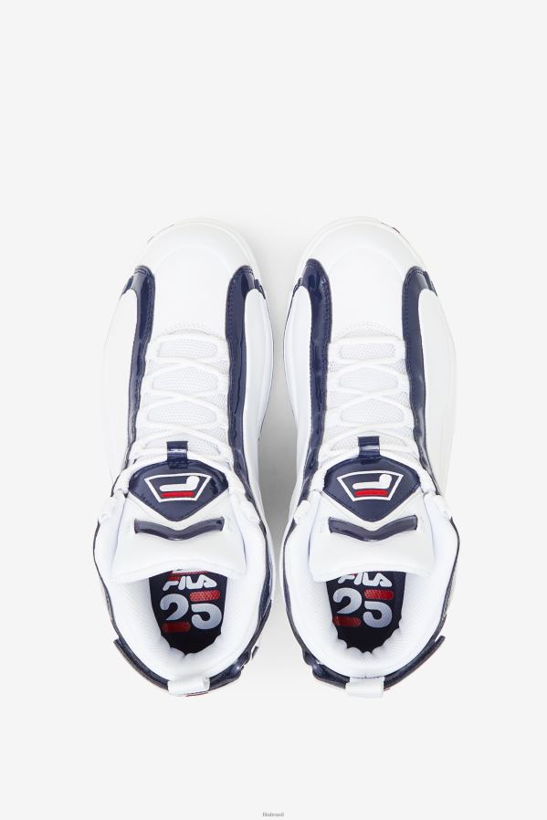 branco/marinho/vermelho FILA Grant Hill 2 25th Anniversary Edition Masculino Fila Branco/Navy/Vermelho HXJFD98