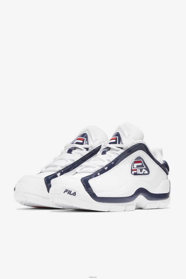 branco/marinho/vermelho FILA fila white/navy/red grant hill 2 low x 2pac '96 reedição HXJFD4
