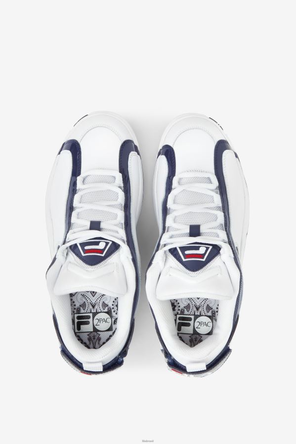 branco/marinho/vermelho FILA fila white/navy/red grant hill 2 low x 2pac '96 reedição HXJFD4