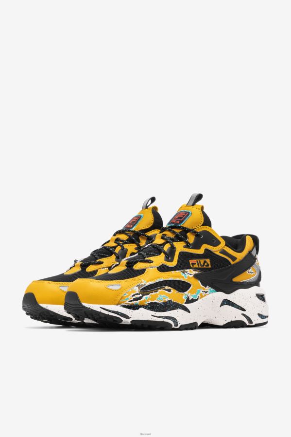 haste preta/dourada/branca FILA ray tracer masculino apex fila preto/dourado/branco HXJFD170