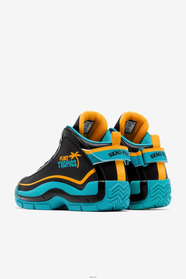 preto/verde-azulado/zínia FILA masculino grant hill 2 x semi-pro fila preto/teal/zinnia HXJFD2