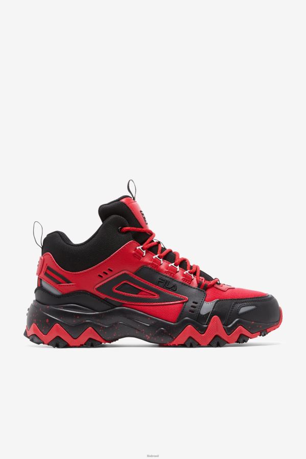 vermelho/preto/prata metálico FILA oakmont tr mid fila masculino vermelho/preto/prata metálico HXJFD62