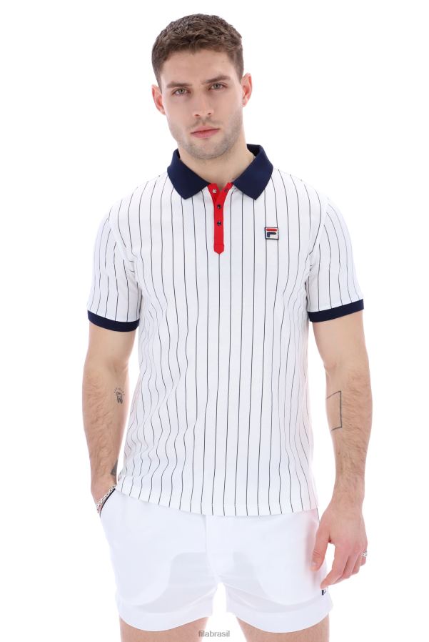 FILA bb1 clássico vintage moda polo listrada fila HXJFD3338
