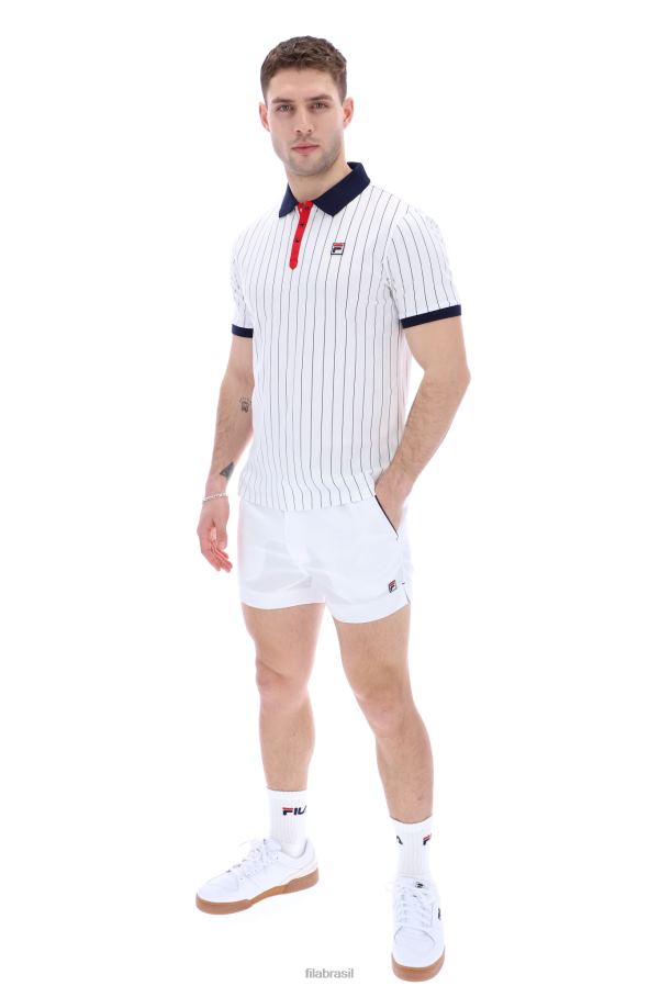 FILA bb1 clássico vintage moda polo listrada fila HXJFD3338