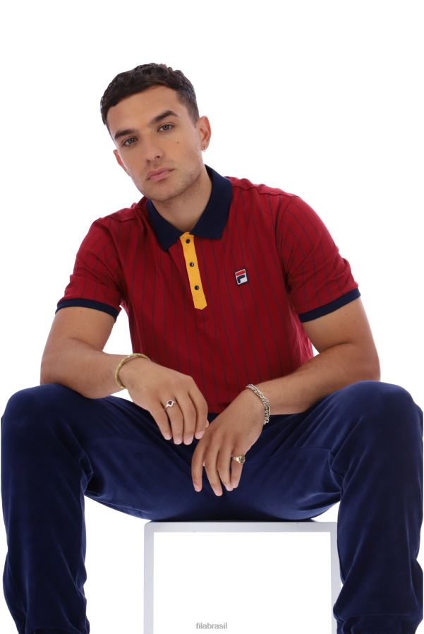 FILA bb1 polo fila listrado clássico vintage HXJFD3216