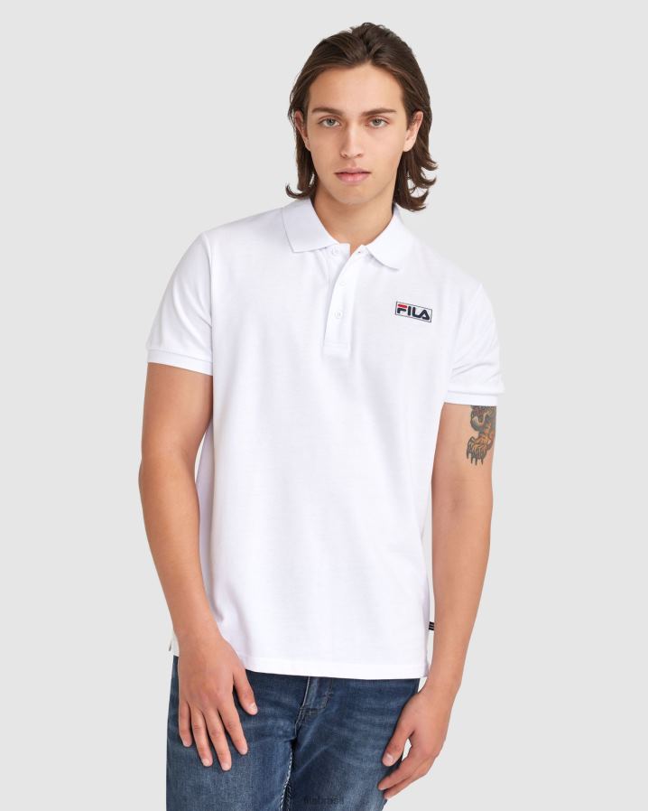 branco FILA polo asher fila branca masculina HXJFD2375