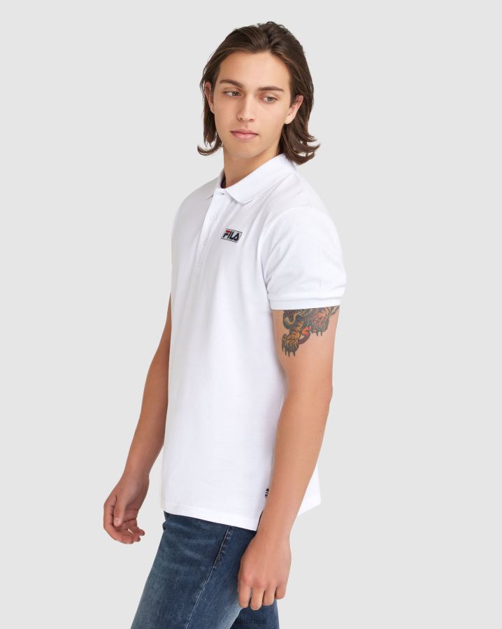 branco FILA polo asher fila branca masculina HXJFD2375