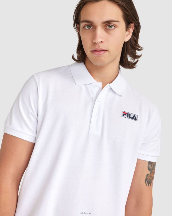 branco FILA polo asher fila branca masculina HXJFD2375