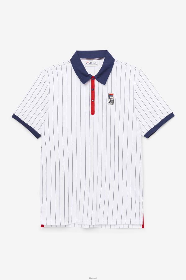 branco/casaco/vermelho FILA fila branco/peacoat/vermelho fila x the museu bb1 polo HXJFD418