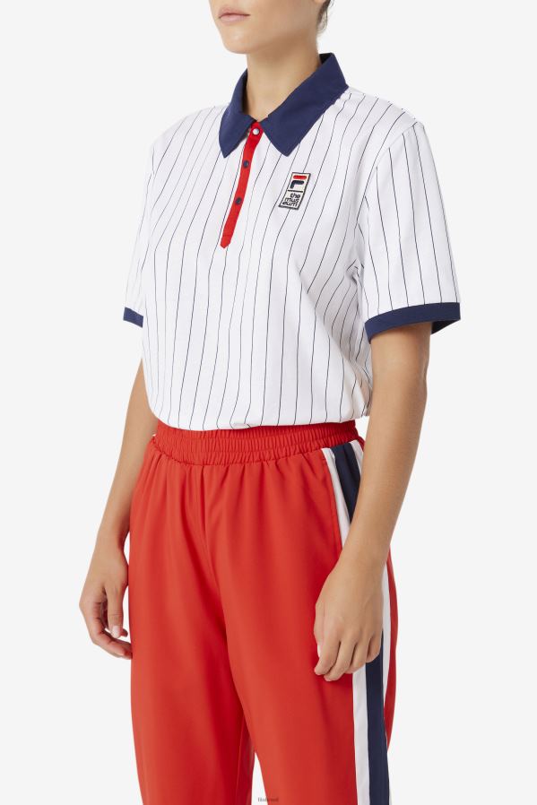 branco/casaco/vermelho FILA fila branco/peacoat/vermelho fila x the museu bb1 polo HXJFD418