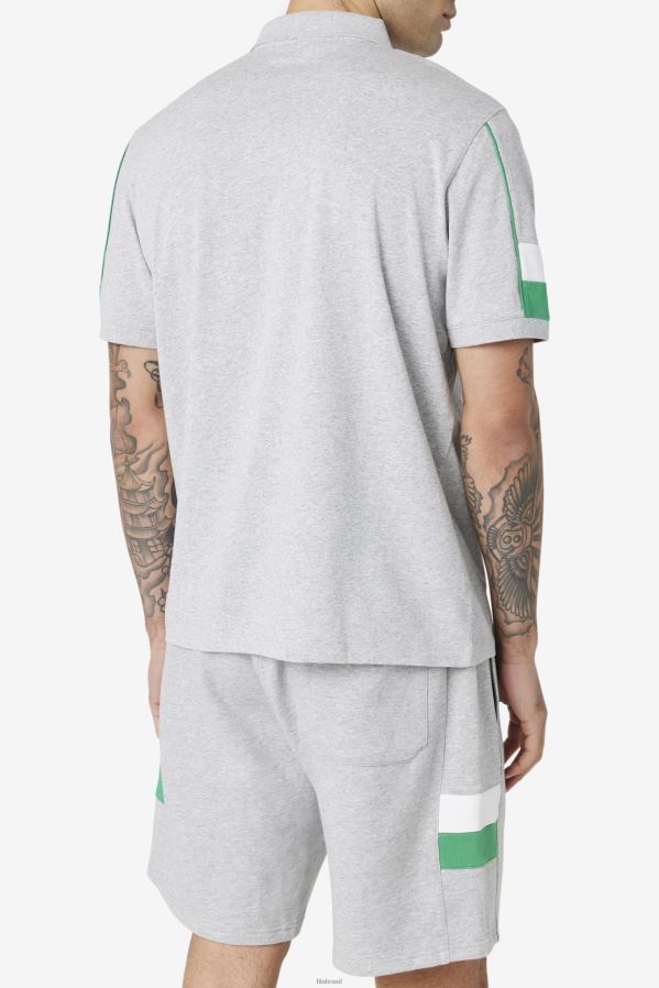 cinza claro/jujuba/branco FILA fila coda polo cinza claro/jelly bean/branco HXJFD421