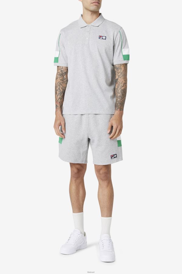 cinza claro/jujuba/branco FILA fila coda polo cinza claro/jelly bean/branco HXJFD421