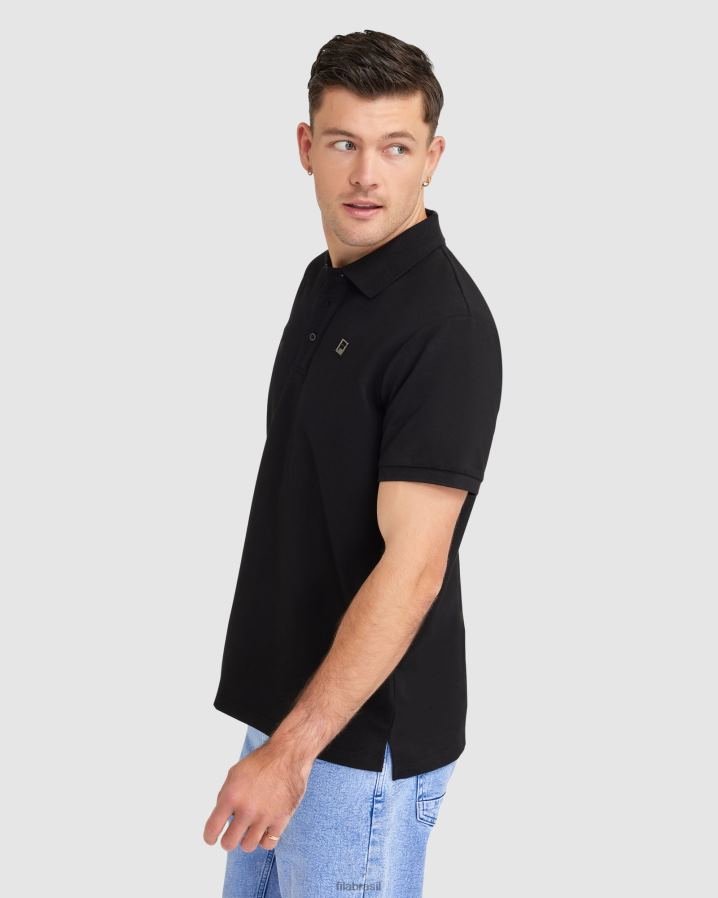 preto FILA polo blake masculina preta HXJFD2343