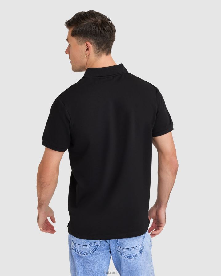 preto FILA polo blake masculina preta HXJFD2343