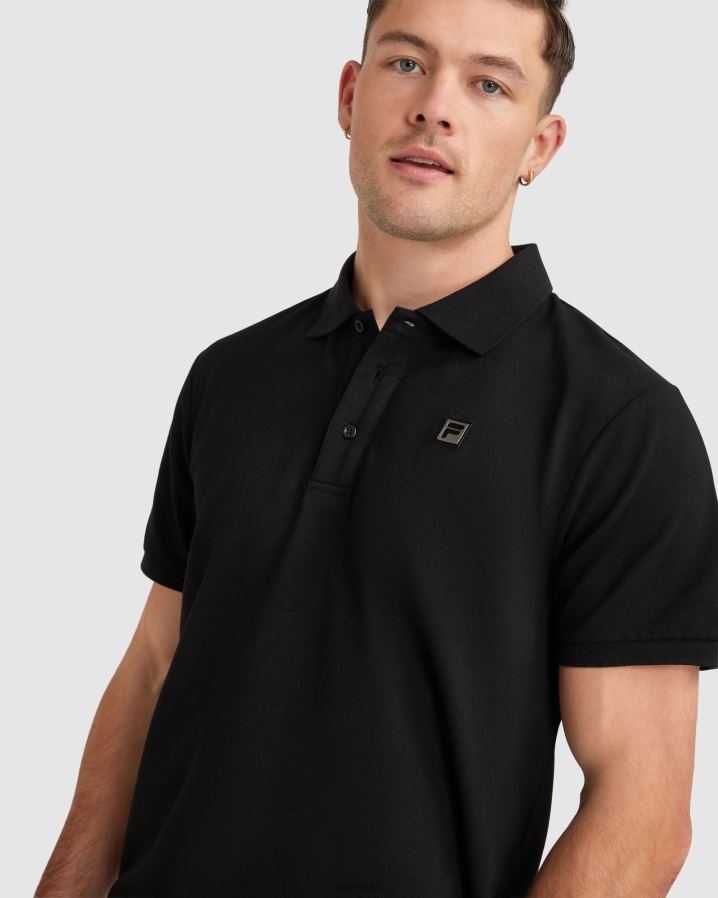 preto FILA polo blake masculina preta HXJFD2343