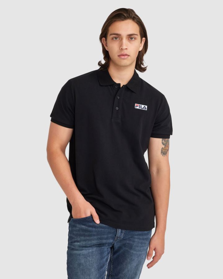 preto FILA polo fila preta masculina HXJFD2367