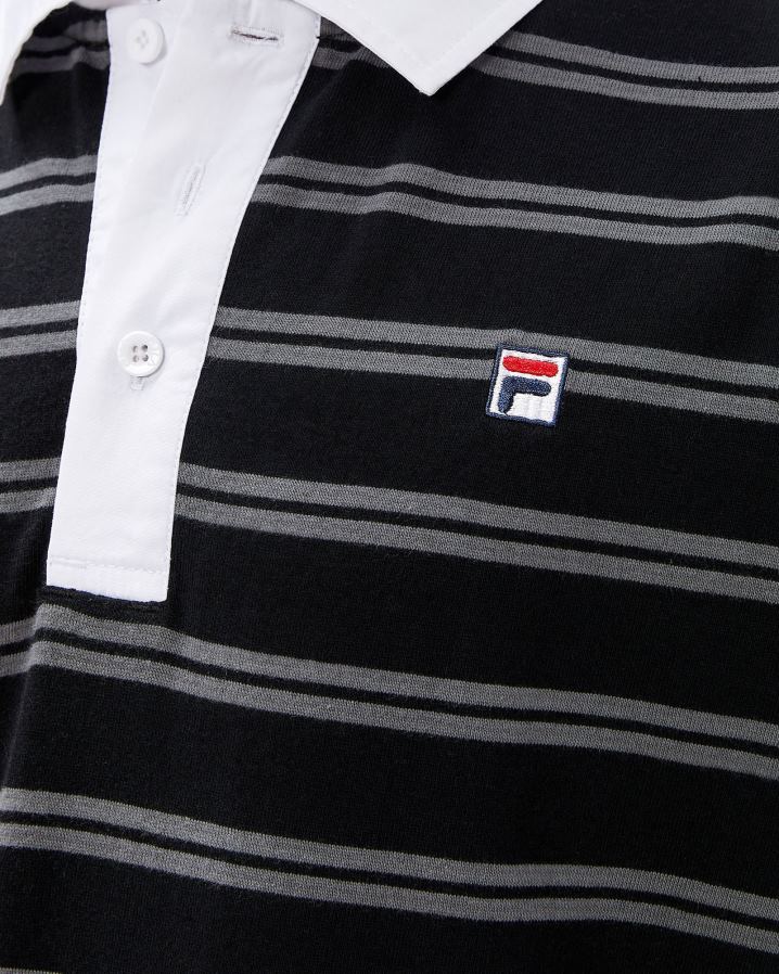 preto FILA polo fila rugby masculino preto HXJFD2562