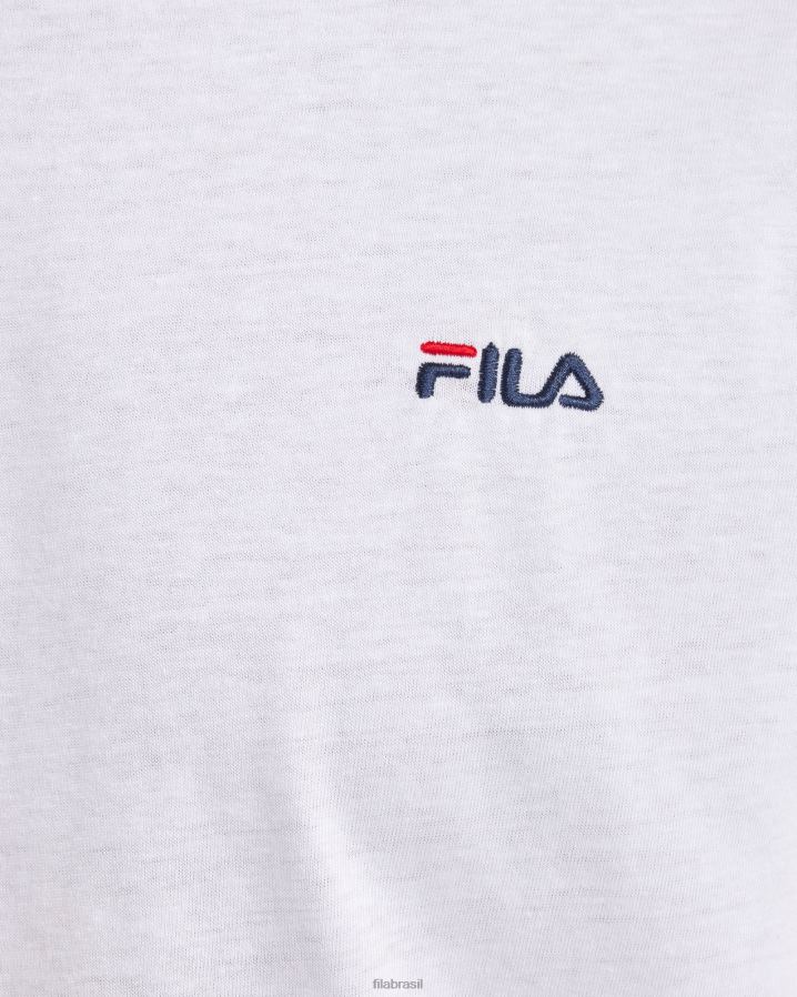 branco FILA camiseta básica masculina branca l/s fila HXJFD2550