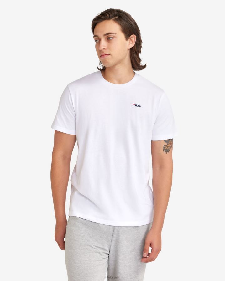 branco FILA camiseta básica masculina fila branca HXJFD2333