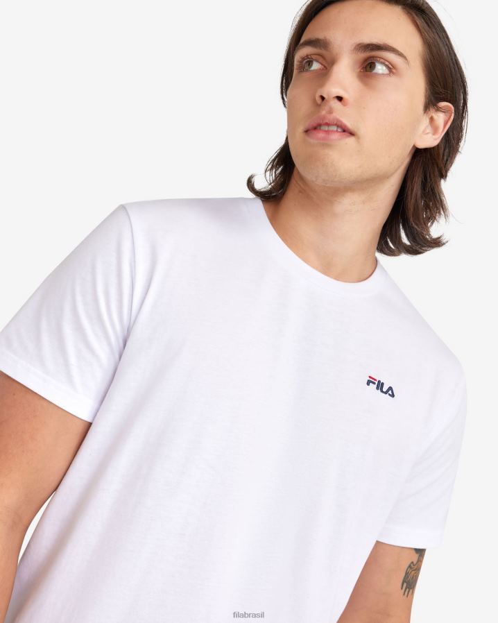 branco FILA camiseta básica masculina fila branca HXJFD2333