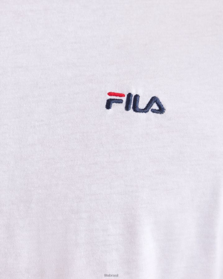 branco FILA camiseta básica masculina fila branca HXJFD2333