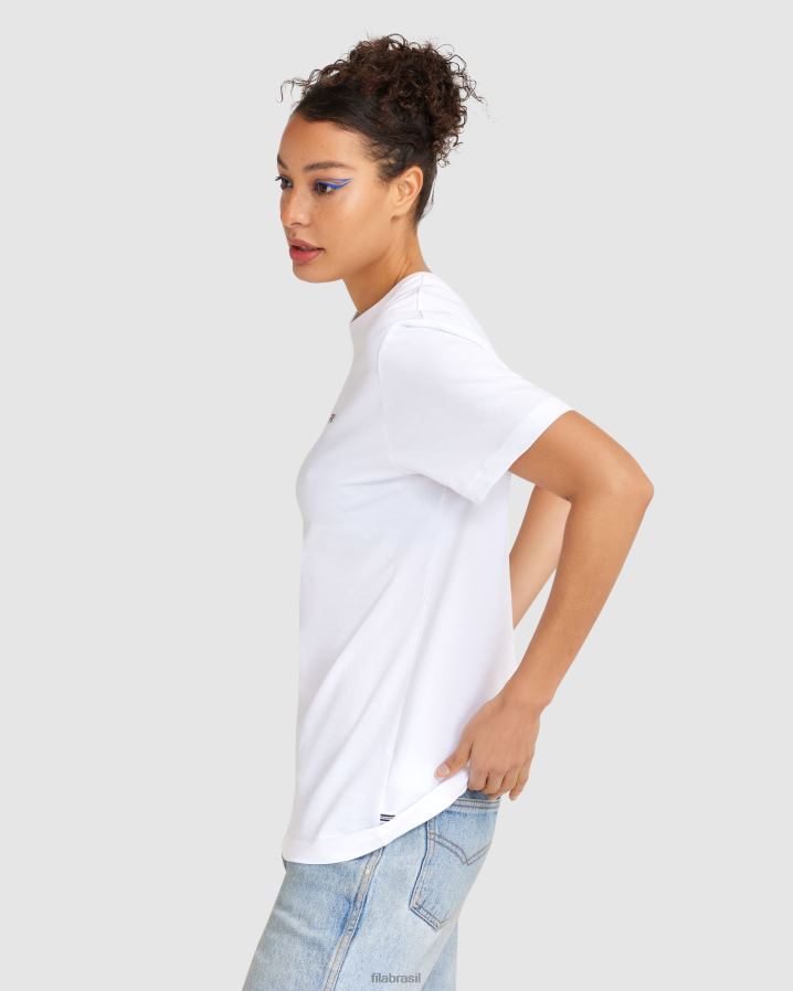 branco FILA camiseta clássica unissex fila 2 branca HXJFD2465