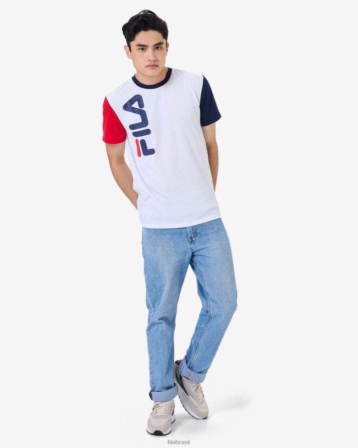 branco FILA camiseta fila branca bjorn HXJFD2580