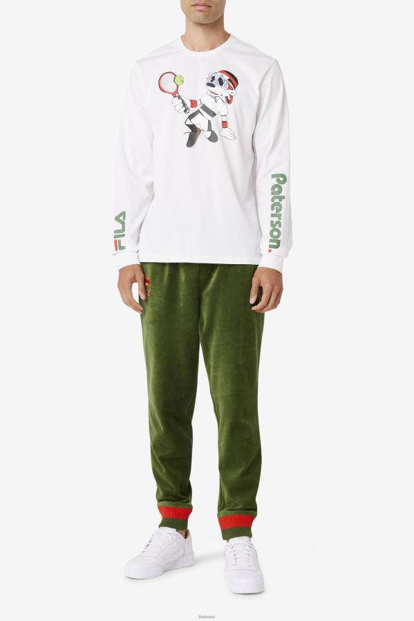 branco FILA camiseta fila branca fila x paterson manga longa HXJFD328
