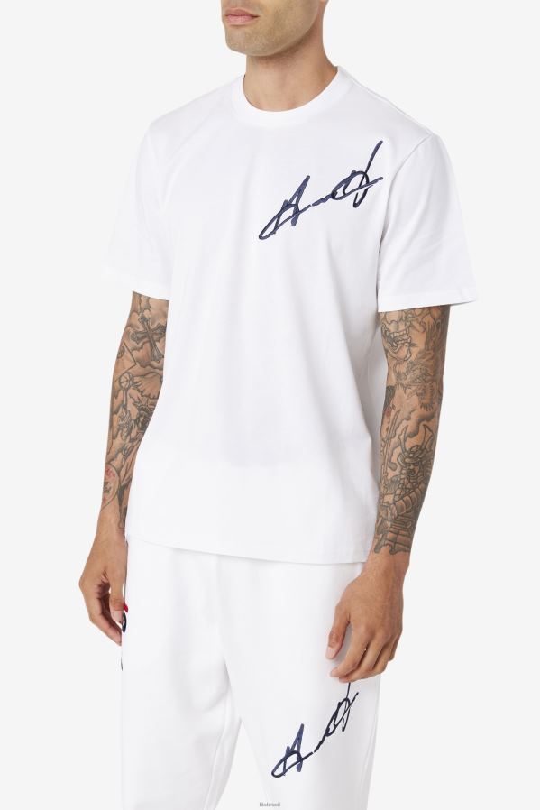 branco FILA camiseta fila branca grant hill cormac HXJFD228