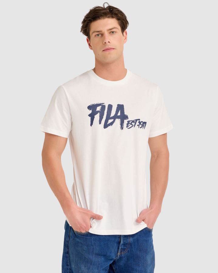 branco FILA camiseta fila branca lewis HXJFD2314