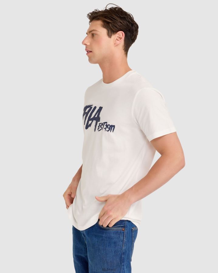 branco FILA camiseta fila branca lewis HXJFD2314