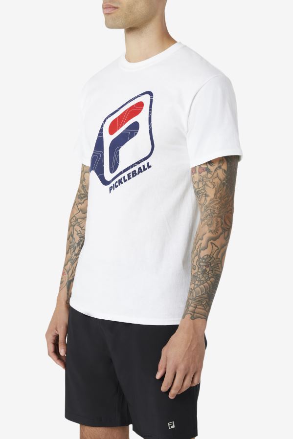 branco FILA camiseta fila branca pickleball paddle HXJFD1114