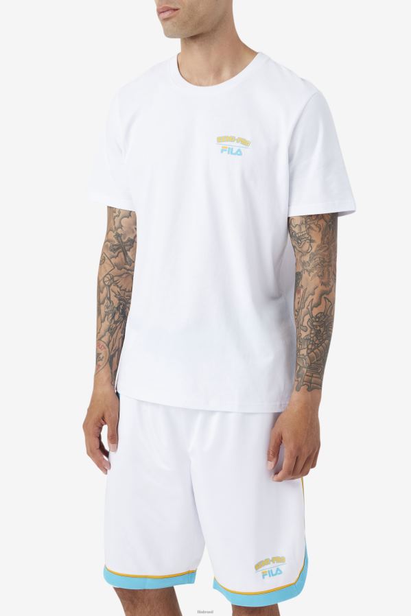 branco FILA camiseta fila branca semi-pro HXJFD300