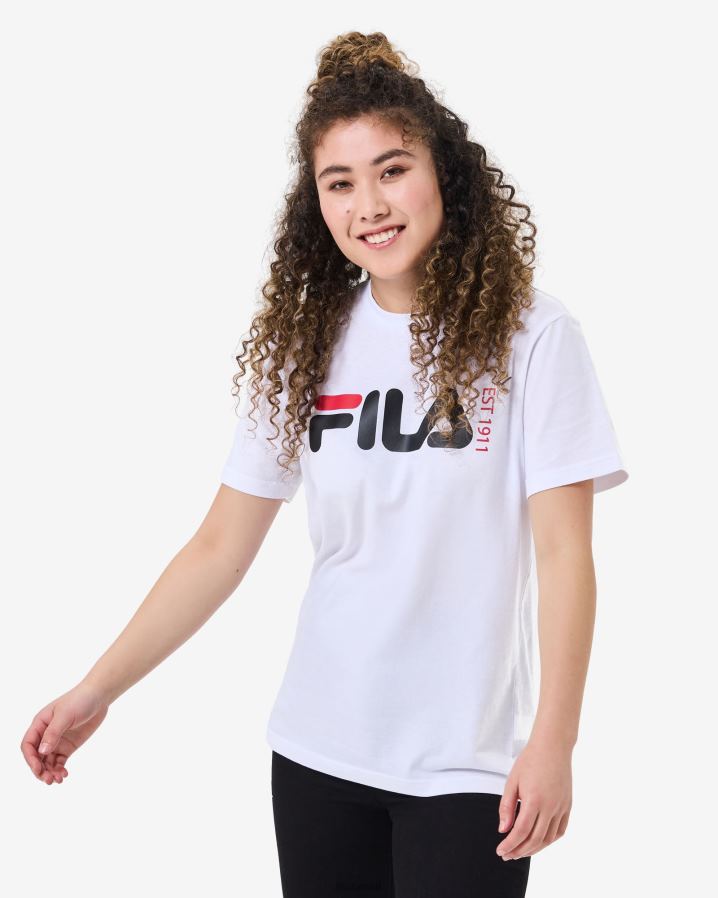 branco FILA camiseta fila branca unissex londrina HXJFD2584