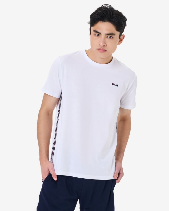 branco FILA camiseta fila elias masculina branca HXJFD2582