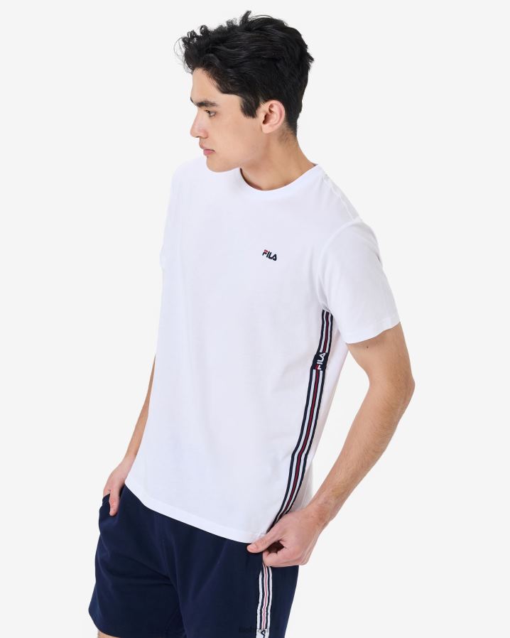 branco FILA camiseta fila elias masculina branca HXJFD2582