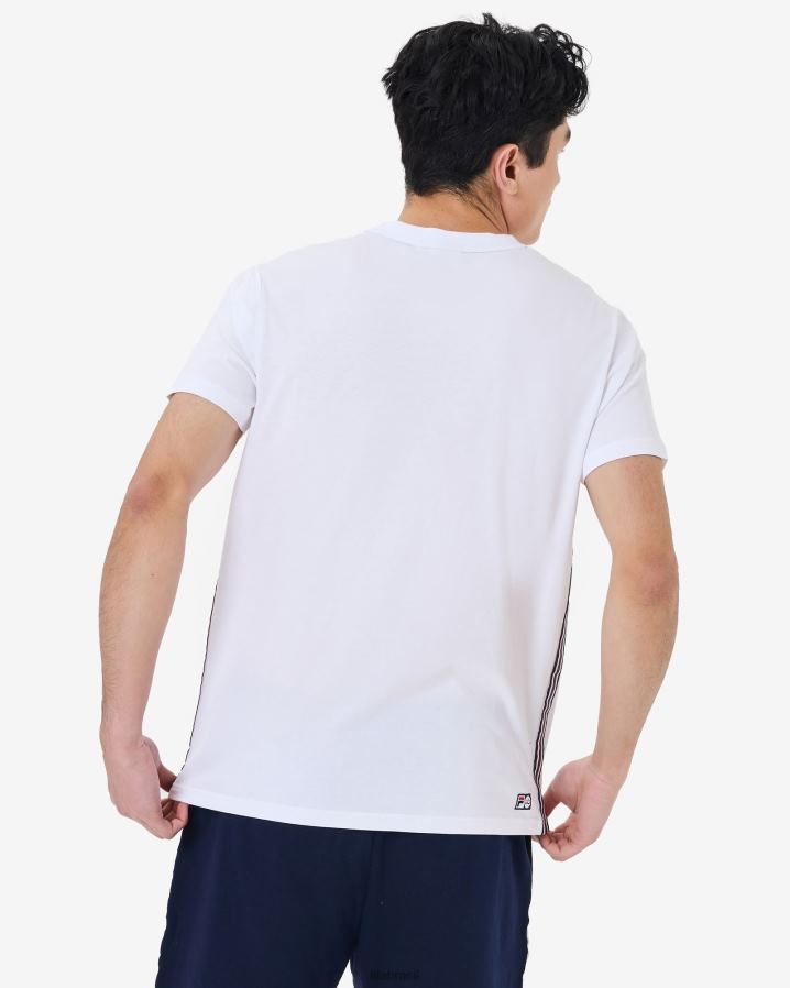 branco FILA camiseta fila elias masculina branca HXJFD2582