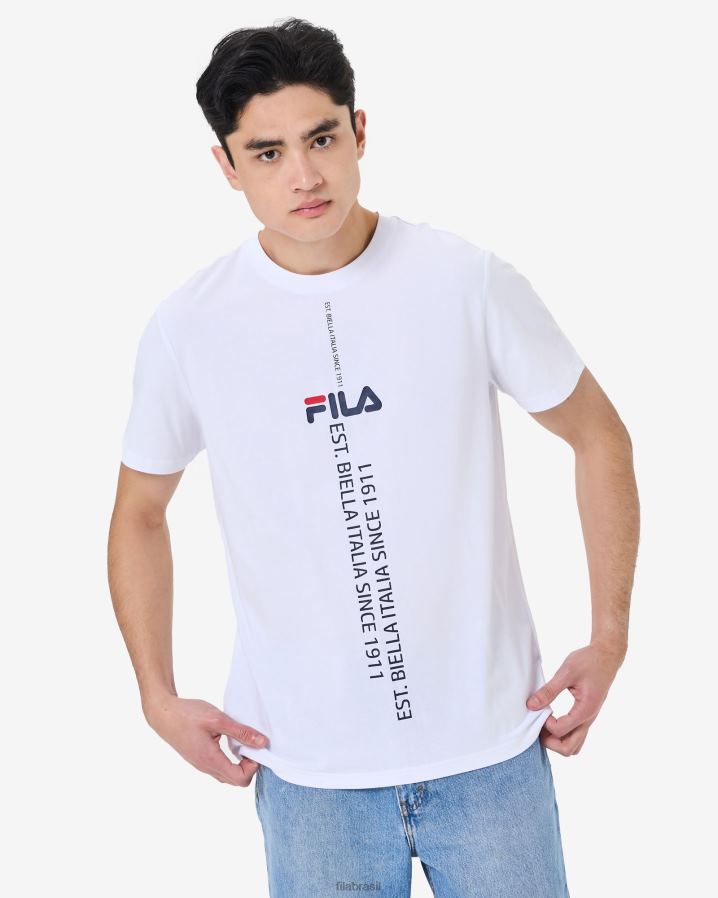 branco FILA camiseta fila gunnar branca HXJFD2575