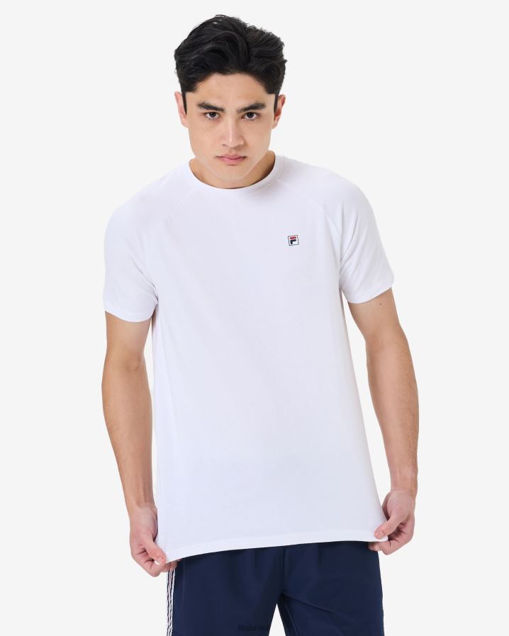 branco FILA camiseta fila hannes masculina branca HXJFD2526