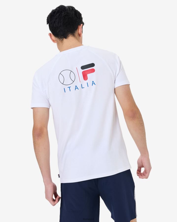 branco FILA camiseta fila hannes masculina branca HXJFD2526