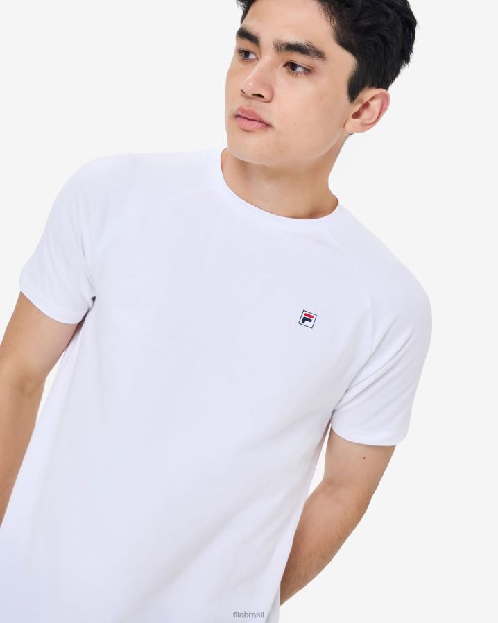 branco FILA camiseta fila hannes masculina branca HXJFD2526