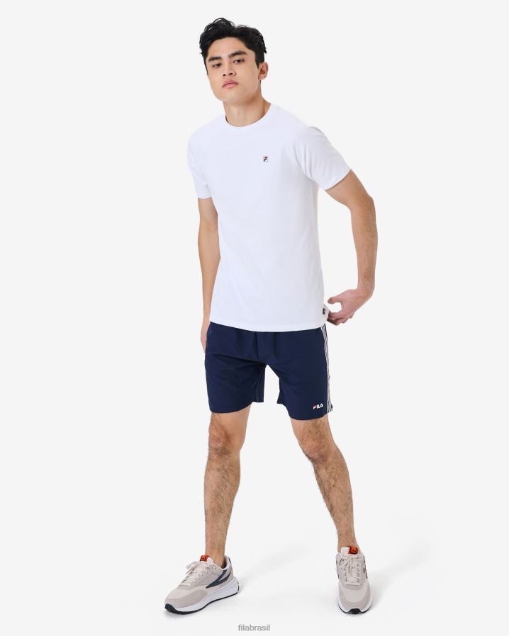 branco FILA camiseta fila hannes masculina branca HXJFD2526
