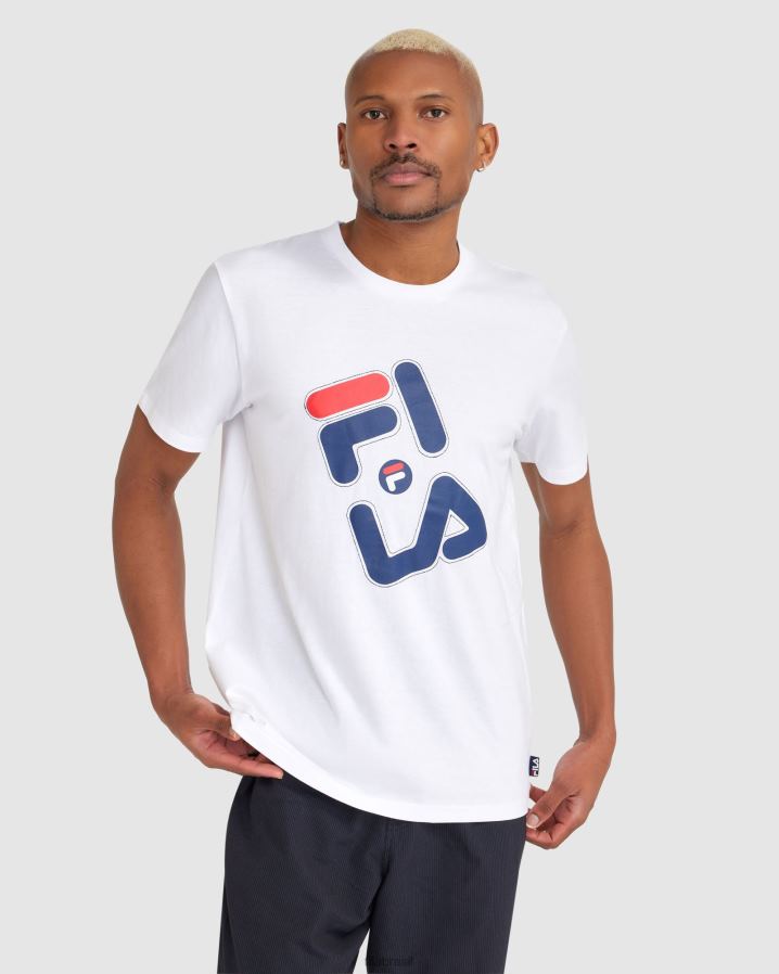 branco FILA camiseta fila kiley masculina branca HXJFD2377