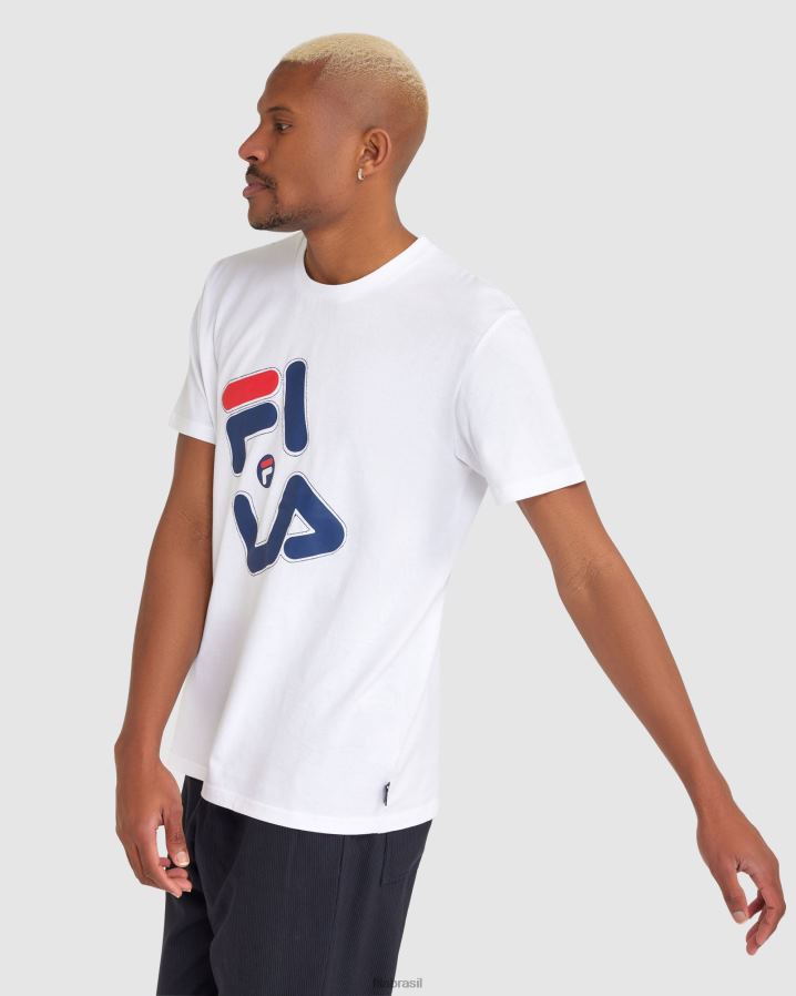 branco FILA camiseta fila kiley masculina branca HXJFD2377