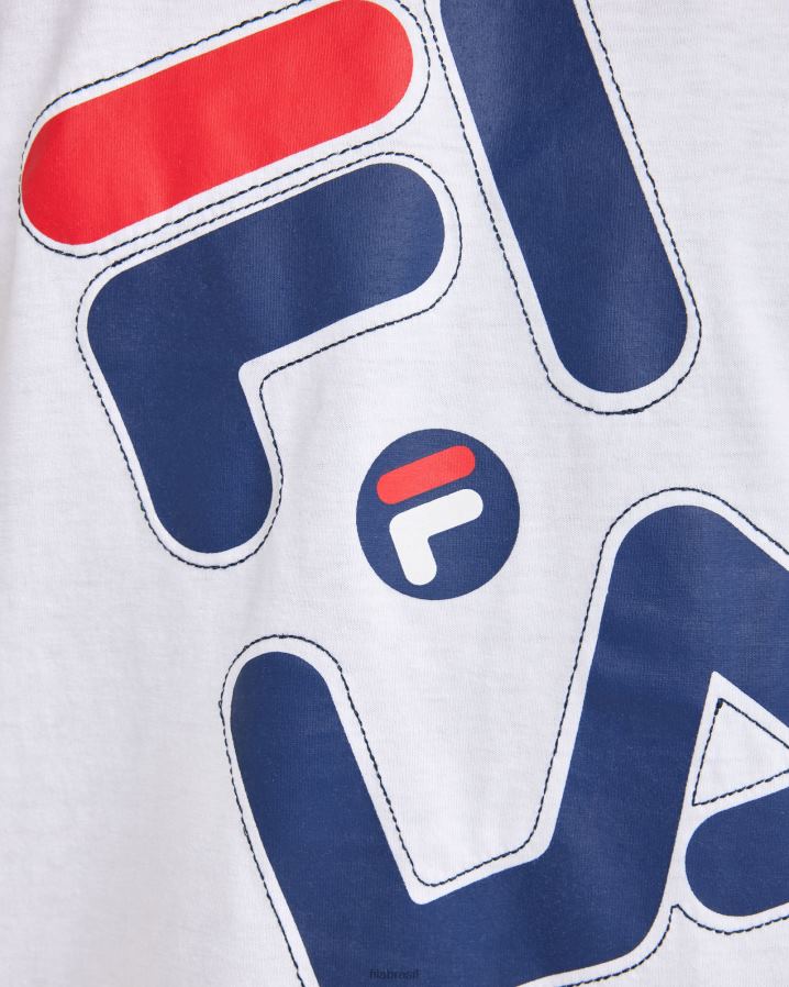 branco FILA camiseta fila kiley masculina branca HXJFD2377