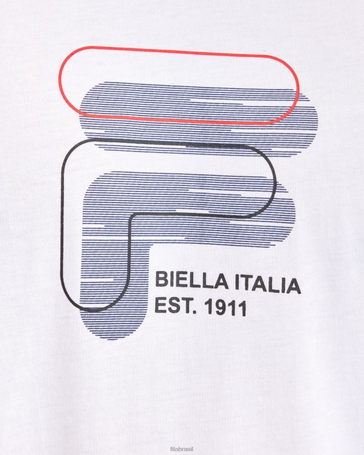 branco FILA camiseta fila lennox masculina branca HXJFD2378