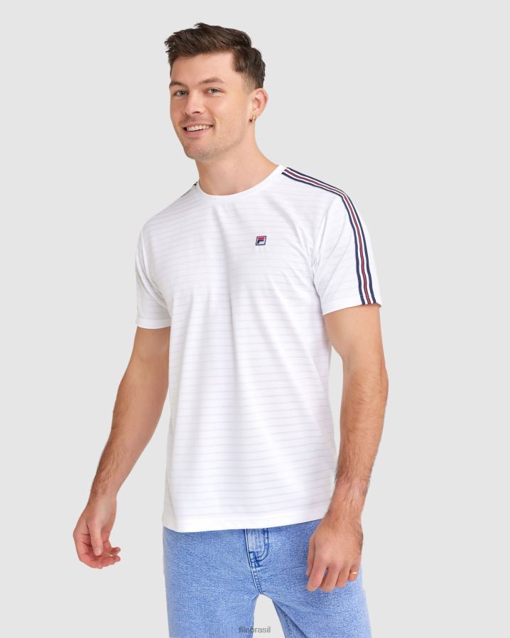 branco FILA camiseta fila pablo masculina branca HXJFD2340