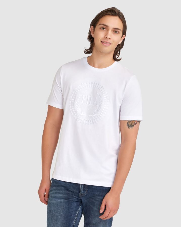 branco FILA camiseta fila ravi masculina branca HXJFD2349